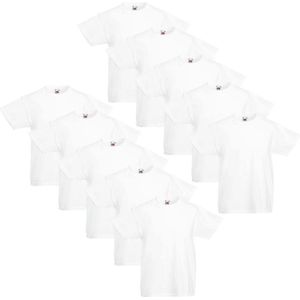 10 x Fruit of the Loom Original Kids T-shirt wit maat 104 Kids´ Valueweight T