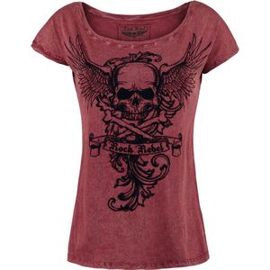 Rock Rebel by EMP Rood rotsachtig t-shirt - Dames - S
