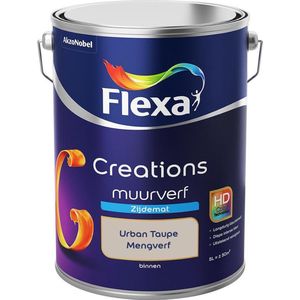 Flexa Creations - Muurverf Zijde Mat - Urban Taupe - Mengkleuren Collectie - 5 Liter