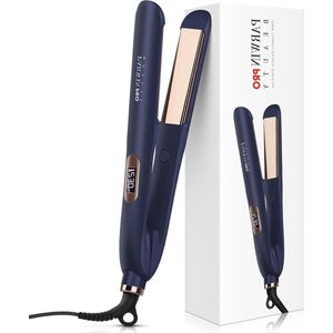 Stijltang krullen nano-titanium coating lcd-display - brede zijdeachtige plaat - 130 °C tot 230 °C