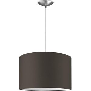 Home Sweet Home hanglamp Bling - verlichtingspendel Basic inclusief lampenkap - lampenkap 35/35/21cm - pendel lengte 100 cm - geschikt voor E27 LED lamp - taupe
