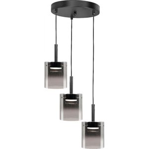 HighLight hanglamp Salerno 3 lichts - zwart