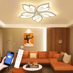Plafondlamp Dimbaar 40-80W met Afstandsbediening App Kleurverandering Energiebesparend Eimming Slaapkamerlamp