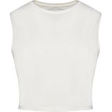 Native Spirit Ecologisch cropped mouwloos dames-T-shirt NS342 - Washed Ivory - L
