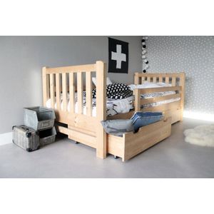 Rockwood® Kinderbed Tim Naturel met lattenbodem, matras Saturnus de Luxe