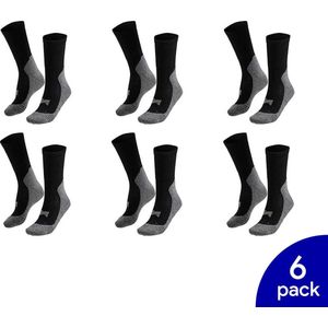 Wandelsokken - 6-Pack - Zwart - Maat 35-38 - Hiking Sokken Met Coolmax Voor Koele Voeten - Sokken - Heren / Dames - X-Treme