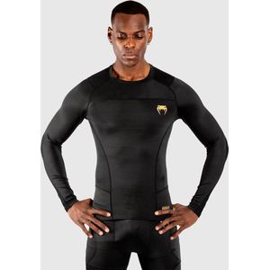 Venum Rashguard G-Fit Compression Shirt L/S Zwart Goud maat M