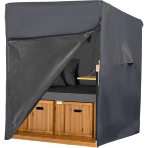Strandstoel beschermhoes waterdicht grijs - afdekhoes winterbestendig - 128x105x165/140 cm