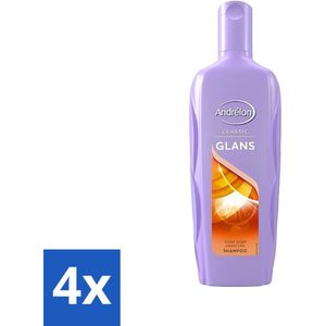Andrélon - Glans - Shampoo - Voor Stralend & Glanzend Haar - 300 ml - Voordeelverpakking - 4 stuks