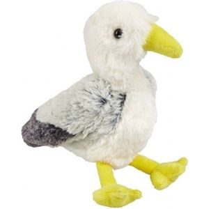 Pluche Wit/Grijze Zeemeeuw Knuffel 20 cm - Vogel Knuffels - Speelgoed Voor Kinderen