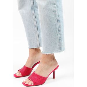 Sacha - Dames - Roze muiltjes met strass - Maat 39