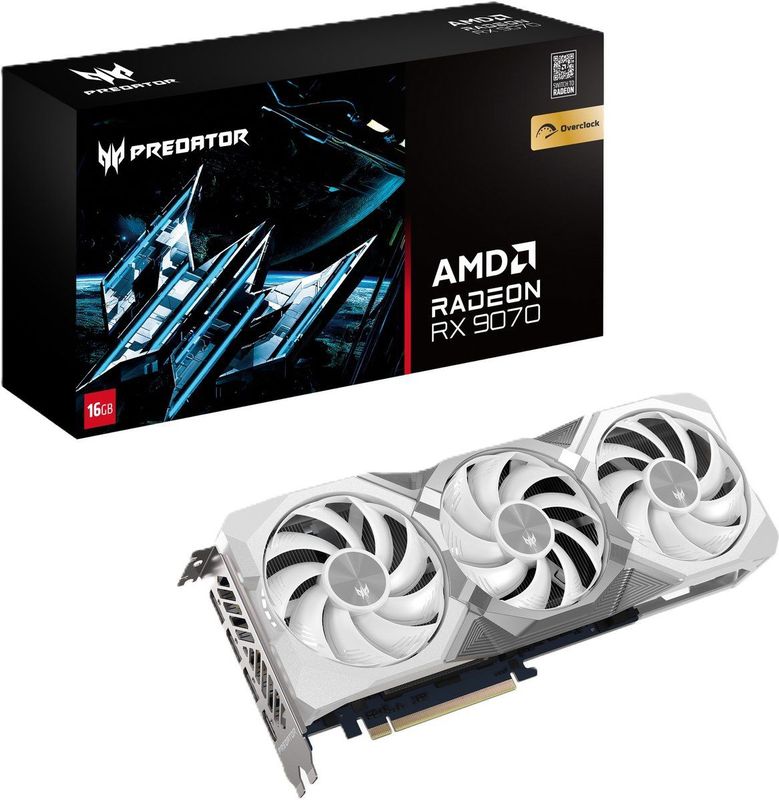 Acer - Predator BiFrost - Videokaart - White edition - Radeon RX 9070 OC 16GB