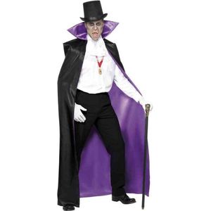 Omkeerbare cape voor een graaf voor volwassenen Halloween - Verkleedattribuut - One size