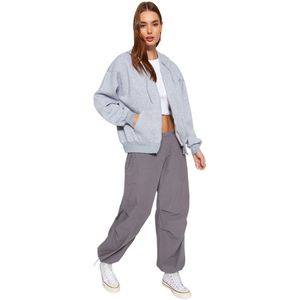 Trendyol Bordeauxrode Oversized/Relaxed Snit, Dikke Gebreide Sweater Van Polarfleece Met Rits Twoaw24Sw00188