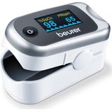 Beurer PO 40 Saturatiemeter - Pulse oximeter - Zuurstofmeter vinger - Hartslag - Perfusie-index - Medisch gecertificeerd - Incl. batterijen - 5 Jaar garantie - Wit