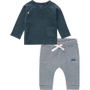 Noppies baby setje Overslag Shirt Hagonoy en Broek Hapur Dark Slate Melange maat 62