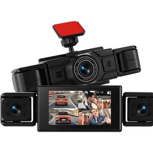 CYRO - Dashcam - Dashcam voor Auto - Dashcams - Dashcam voor auto Voor en Achter - Met Nachtzicht - 1080P - 150 graden Kijkhoek - 4 camera's links rechts voor achter - Video Recorder - met Bewegingsdetectie - met Parking Monitor - Zwart