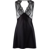 LingaDore - Jurk - Zwart - Satijn - Kanten Bovenkant