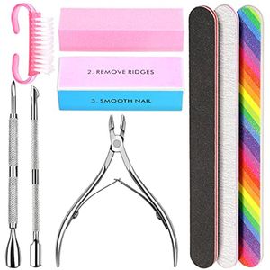 Dubbelzijdige Nagelvijl Set - 3 Stuks Met Nagelborstel En Nagelriemtang