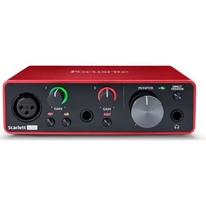 Scarlett Solo 3rd Gen USB-audio-interface - Studiokwaliteitsgeluid voor Perfecte Opnames - voor gitarist, zanger, podcaster of producer - studiokwaliteitsgeluid - rood