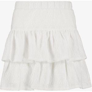 MyWay meisjes broderie rok met ruches wit - Maat 122/128