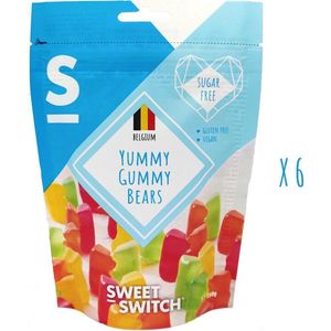 SWEET-SWITCH® - Yummy Gummy Bear - Snoep - Suikervrij - Glutenvrij - Vegan - 6 x 150g