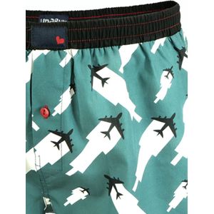 UNABUX - Boxershorts - Jade Groen / Zwart / Wit - 2 Pack