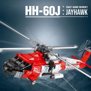 Reobrix HH-60J - Helikopter - Helikopter speelgoed - Kustwacht Sikorsky - Simulation Model - 1137 pcs