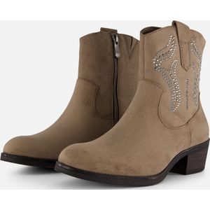 Marco Tozzi Cowboylaarzen taupe Textiel - Dames - Maat 40