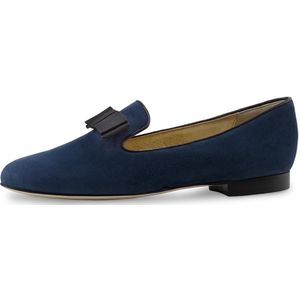 Werner Kern Ive Loafers voor Dames - Donkerblauw Suède - Lage hak 1,5 cm - Klassieke Instappers - Nette Damesschoenen - Echt Leer - Werner Kern Ballerinas - Donkerblauw - 37