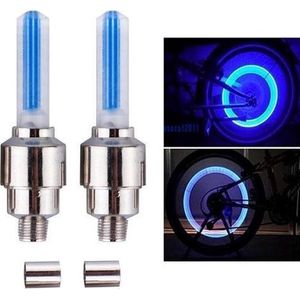 Firefly LED - Fietswielverlichting - Ventielbevestiging - Set van 2 - Blauw