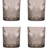 Pasabahce Timeless - Zwarte Whiskyglas - Set van 4 - 345 ml