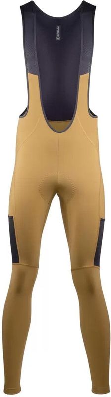 Nalini - FREEDOM BIB TIGHT - Fietsbroek Lang - Kaki - Wielrenbroek Winter - Heren