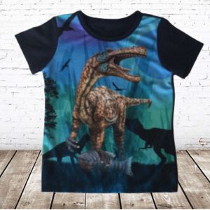 Dino shirt blauw JM807 -s&C-86/92-t-shirts jongens