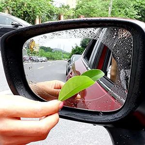 Yangwen Pack of 2 Car Mirror Film, Anti-Fog Protection, Waterproof, Self-Adhesive, Anti-Fog Protection, to Clear the Exterior Mirror on Rain Days for Cars, Trucks, Motorcycles