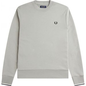 Fred Perry - Sweater Logo Limestone Grijs - Heren - Maat XL - Regular-fit