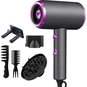 Bolmans - Haardroger -Haardroger met Borstel - Föhn met Diffuser - Föhn - 1800W - Haardroger Krullen - Haarverzorging -