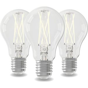 Calex - Set van 3 Stuks - Functionele LED Lamp - E27 Fitting - 4W - Warm Wit Licht (2700K) - 360° Lichtverdeling - Dag- en Nacht Sensor