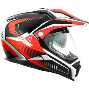 heren/dames torx crosshelm maat xs dundee v rood / 53-54cm nieuw