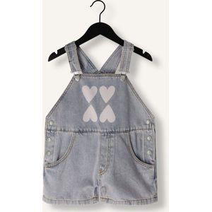Jelly Mallow Heart Denim Short Overall Jumpsuits Meisjes - Paars - Maat 2-3Y