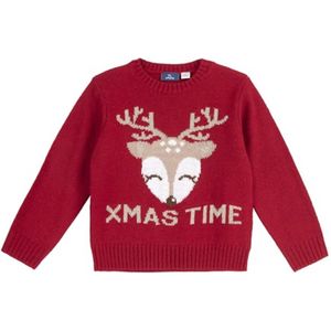 Kerstmis Trui voor Meisjes met Schouderopening en Schattige Beer