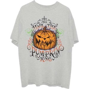 Disney The Nightmare Before Christmas - All Hail Unisex T-shirt - S - Grijs