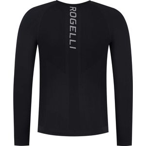 Rogelli Essential Ondershirt - Lange Mouwen - Unisex - Zwart - Maat L-XL