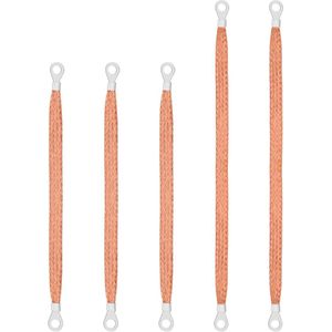 Allecto Plus - Universele Motor Aardingsbanden voor Auto's, Koperen Draad met Ring Terminals