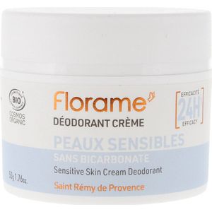 Florame 24H Deodorant Crème Bio Gevoelige Huid 50 g