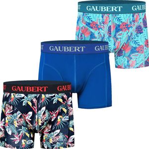 Bamboe Boxershorts Heren | Maat M | Gaubert | Trendy Felle Kleuren | 3 Stuks | Jungle en Tropen | Turquoise