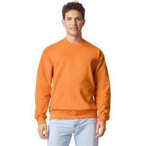 Gildan - Softstyle Midweight Fleece Crewneck Sweater - Tangerine maat S