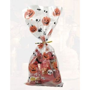 Halloween - traktatie - cadeauverpakking - pompoen vleermuis - snoepzakje - trick or treat - feestdecoratie - 50 stuks