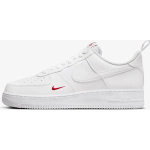 Nike Air Force 1 '07 ""White University Red"" - Sneakers - Mannen - Maat 40 - Wit/Rood - Halve doos