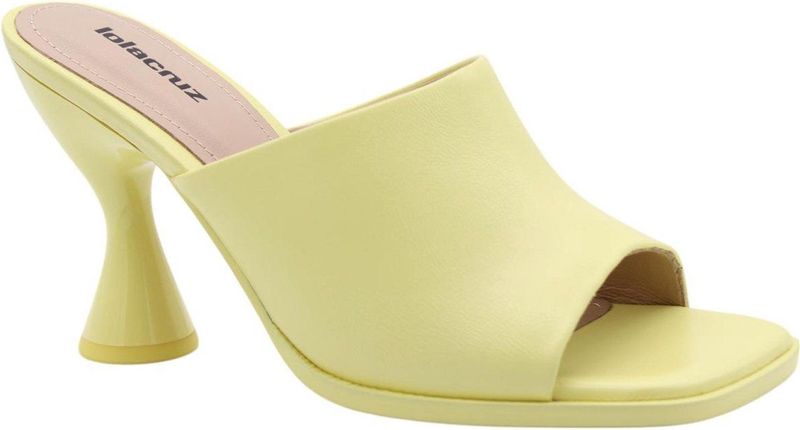 Lola Cruz - Beige Muiltjes Sandalen - Geel - Leer